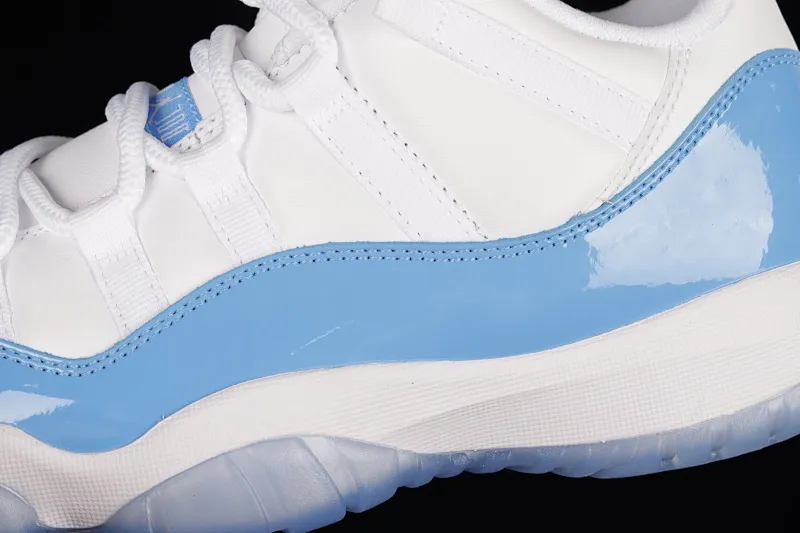 All categories Air Jordan Jordan series basketball shoes Air Jordan 11 F version Air Jordan 11 Low "Carolina" AJ11 Joe 11 white and blue first layer genuine carbon 528895-106